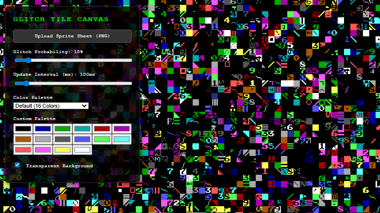 Glitch Matrixの操作画面