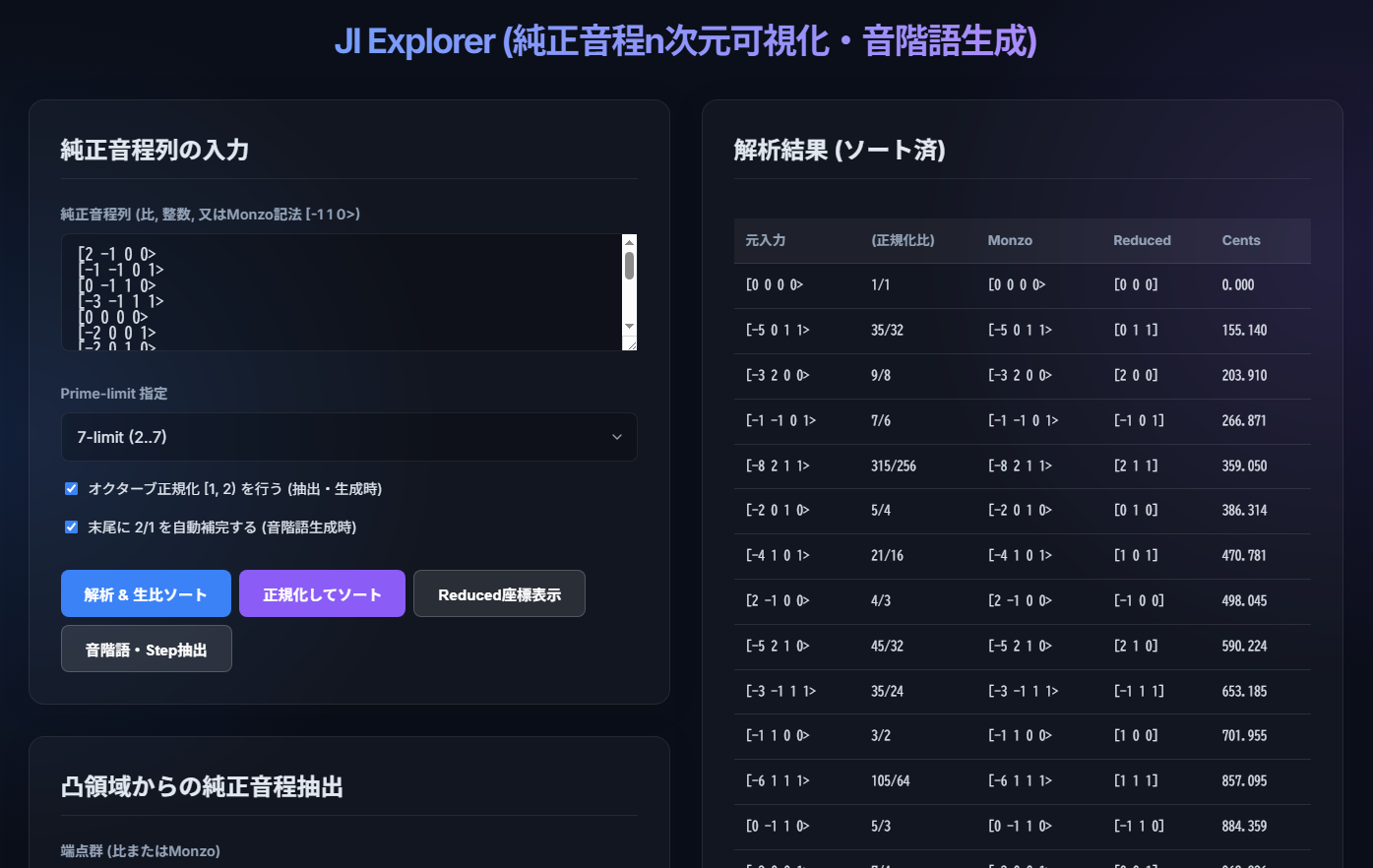 JI Explorerの操作画面